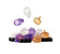 Halloween Decor 24 Pack Reusable Ice Cubes Refreezable Ice Packs for Drinks Coolers Lunch Non Diluting Without Diluting Drinks for Outdoor Party Bath Coffee 16ml 1672