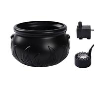 Halloween Decor Cauldron Black Plastic Witches Bowl DIY Floating Potion Suit (L)
