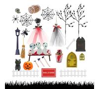 Halloween Decor Glow In Dark Miniature Luminous Tiny Figurines