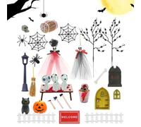 Halloween Decor Glow In Dark Tiny Figures Luminous Statues