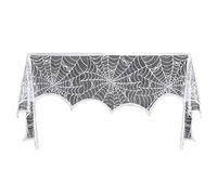 Halloween Decor Halloween Spiderweb Halloween Decoration Spiderweb Table Runner White Lace Spiderweb Fireplace Mantle Scarf Cover For Halloween Decor Festive Party Supplies 18 X 96 Inch