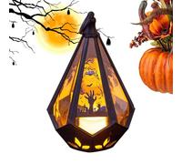 Halloween Decor Lantern - Castle Witch Hand Hangable Lamp - Battery Powered Lantern Lamp for Lawn Garden Pathway Yard Party Outdoor Camping Porch Patio Home Halloween Backyard