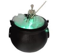 Halloween Decor Outdoor Large Witch Cauldron on Tripod Lights Bucket Candy Bowl Plastic with Black Party Y2O3