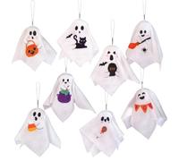 Halloween Decor Scary Hanging Lighted Ghost Halloween Light Up Ghost DIY Any Shape Ornaments Spooky Outdoor Ghosts Lights Glowing for Halloweens Tree Decorations