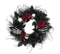 Halloween Decorate With Wreaths，Spooktacular Halloween Wreath，Strange Design of The Skull Witch Pumpkin Head，Home Decorations Create a Festive Atmosphere (#05, One Size)