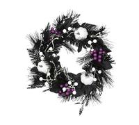 Halloween Decorate With Wreaths，Spooktacular Halloween Wreath，Strange Design of The Skull Witch Pumpkin Head，Home Decorations Create a Festive Atmosphere (#07, One Size)
