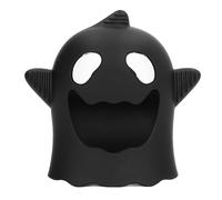 Halloween Decoration Baby Halloween Ghost Mitten Teether Infant Cute Soft Silicone Teether Chew Toy for Sucking Needs (Black)