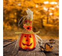 Halloween Decoration Bundle Enchanting Halloween Night: Button Activated Glowing Pumpkin Foam Lamp Decoration Create A Unique and Stunning Effect Pumpkins(Green,One Size)