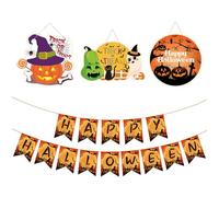 Halloween Decoration Door Sign Hanging Wall Decors Happy Banners Front Door Hanger for Home Holiday Decors Decorations