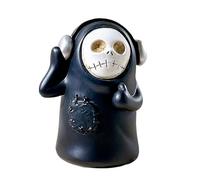 Halloween Decoration Faceless Mysterious Man Resin Tabletop Ornament Scary Figurine Home Living Room Shelf Display Collectible Art (Black4, 6x4cm)
