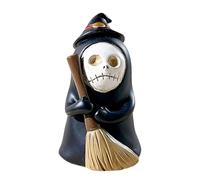Halloween Decoration Faceless Mysterious Man Resin Tabletop Ornament Scary Figurine Home Living Room Shelf Display Collectible Art (Black3, 6x4cm)