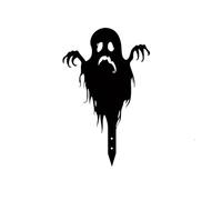 Halloween Decoration Garden Halloween Themed Decoration Enchanting Witch Metal Ground Stake Crafting A Yet Enchanting Festival Atmosphere GhostDecorations (A, 30x30x1cm)