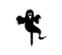 Halloween Decoration Garden Halloween Themed Decoration Enchanting Witch Metal Ground Stake Crafting A Yet Enchanting Festival Atmosphere GhostDecorations (B, 30x30x1cm)