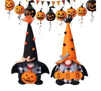 Halloween Decoration Gnomes - gonks Gnome-Halloween Gnome | 2 Pieces Pumpkins Toys | Faceless Dwarf Home Ornament For Holiday Display Indoor Outdoor Bedroom Sofa Window Tabletop Kids Adults
