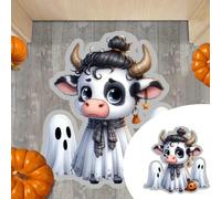Halloween Decoration Kits Halloween Spoboooky Doormat Welcome To Our Funny Home Door Mat Cute Bedroom Bathroom Doormat Skeletons (White, 60cm)