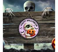Halloween Decoration Kits The Ultimate Halloween Accessory: Our Must Have Door Sign For A Memorable Celebration! Spooky Decor (B, 20cm)
