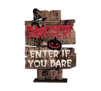 Halloween Decoration Lights Halloween Decorations Desktop Ornament Modern Minimalist Style Wooden for Home and Festive Holiday for and Family Tree(E,22.5CM)