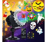 Halloween Decoration,MOSSNDAR 96 Patterns Halloween Projector Outdoor,LED Christmas Projector Light with Remote Control Timer,Waterproof Projection Lamp Outside Indoor for Party Birthday Xmas New Year
