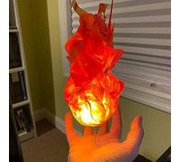 Halloween Decoration Outdoor Props Halloween Lamp Illuminated 2. 0 Floating Flame Fireball Floating Decoration & Hangs Night Light(Red,One Size)