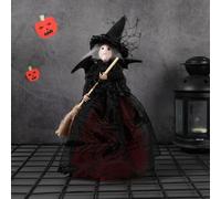 Halloween Decoration Scary Halloween Themed Cloth Witch Doll Decoration Piece Ornament for Creating A Thrilling Atmosphere in Home Parties Tree (C, 26x17x14cm)