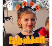 Halloween Decoration Set Day Of The Dead Hairband Hair Hoop Flashing Halloween Decoration Accessories LED Light Hairband Headpiece For Women Girls Kids Trick Or Day Of The Dead Art(Orange, 21x21x3cm)