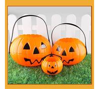 Halloween Decoration Set Halloween Decor Two Large A Bucket Decoration And Foldable Detachable Pumpkin And Half Home Garden Elephant Statue Outdoor Scary (M, M)