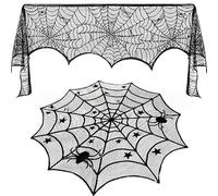 Halloween Decoration Table Runner Lamp Cover Set Washable Fabric Tablecloth Lampshade For Dining Mantels Display Halloween Runner Tablecloth Set