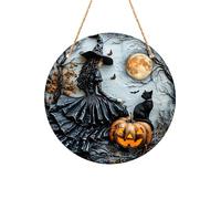 Halloween Decoration The Of Halloween With Our Border Moon Pumpkin Enchanting Acrylic Colorful Window Décor For Your Porch (Grey, 20cm)