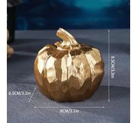 Halloween Decoration Window 1Pcs Gold Pumpkins Resin Decorative Shiny Pumkins for Halloween Thanksgiving Fall Table Centerpiece Mantel Shelf Home KitchenGold One HangingC,10x12x11cm