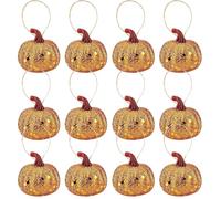 Halloween Decorations,12PCS Mini Glittery Pumpkin Baubles for Halloween Tree,Pumpkin Hanging Ornaments for Party Decoration,Pumpkin Decorations,Indoor Outdoor Use