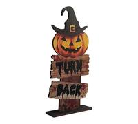 Halloween Decorations Desktop Ornament Modern Minimalist Style Wooden Home Festive Holiday Family Desk (A, 22. 5CM)