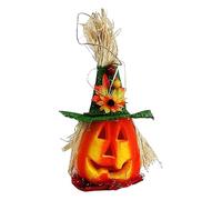 Halloween Decorations for Party Halloween Decoration Enchanting Night: Button Activated Glowing Pumpkin Foam Lamp Decoration Create A Unique and Stunning Effect Outdoor (Green, One Size)