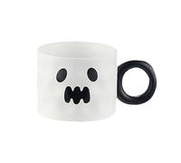 Halloween Decorations for Party Halloween Mugs Mug Set Coffee Mugs with Handle Ceramic Matching for Home School Table Centerpieces Housewarming Holiday Party (Cute (White, A)