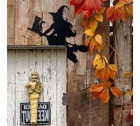 Halloween Decorations for Party Witch Flying On A Broomstick Door Topper Halloween Decor Halloween Door Corner Sign Witch Halloween Decor Witch On A Decor Sculpture Stand (b-I, One Size)