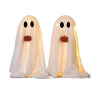 Halloween Decorations Ghost, Lighted Party Table Decor, 20.47 x 11.81 x 11.81 Inches Spooky Indoor Outdoor Display, 2 Pieces Decoration Set for Garden Yard Kitchen Bookshelf Fireplace Lawn Festive