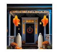 Halloween Decorations Glow In The Dark Halloween Decorations, Hanging Ghost Decoration Spooky Large Skeleton Home Decoration Ghost Lights Ghost Middle Finger Statue Light Up Ghosts Spooky Home Decor