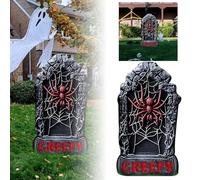 Halloween Decorations Halloween Decorations Outdoor Cemetery Ground Sign Outdoor Indoor Party Decoration Decoration Inserts Garden Signs Customized (Khaki, 38X21cm)