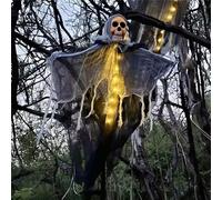 Halloween Decorations Hanging Halloween Skeleton Ghosts Decorations, Built-In Battery And Light, Halloween Party Hanging Prop Decorations, Hanging Ghost For Halloween Decoration Outdoor Indoor Decor