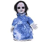Halloween Decorations, Haunted Doll Scary Doll Horror Doll Walking Creepy Doll with Lighting Eyes & Hair, Animated Scary Haunted Doll Horror with Sounds for Haunted House Halloween Decorations
