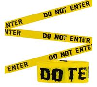 Halloween Decorations Hazard DO NOT ENTER Tape 25m - Non Adhesive Door Decorations Warning Danger Caution Barrier Tapes, Crime Scene Props Outdoor Indoor Halloween Party Decor Accessories