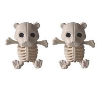 Halloween Decorations Indoor 2PC Captivating PVC Bear Skeleton Create an Enchanting and Spook Atmosphere for Indoor Halloween Pleasure and Décor Tangerine Fruit Ornament (Black, One Size)