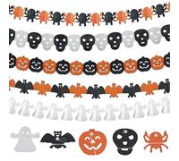 Halloween Decorations Indoor, 5 Pack Halloween Garland for Party Decor, 3m Each, Scary Decor for Indoor Wall Door Window, Holiday Party Supplies, Create A Terrifying Atmosphere