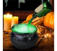 Halloween Decorations Indoor - DIY Floating Potion Set with Witches Cauldron and Mist Maker - Spooky Vintage Black Plastic Bowl Hocus Pocus Party Decor for Home Table Mantel (Potion Type)