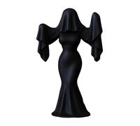 Halloween Decorations Indoor, Sexy Ghost Bride Figurines Ornaments, Spooky Gothic Statue, Cute Ghost Lady for Party Mantel Shelf Office Desk Coffee Table Tabletop, 10cm/14cm/20cm (Black, S)