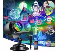 Halloween Decorations,Latest Halloween Projector Lights Outdoor Indoor,96 Patterns 10 Ocean Waves LED Christmas Projector,Waterproof Projection Lamp with Remote Control,for Garden Xmas Party New Year
