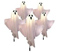 Halloween Decorations, LED Walkway Lights, Weather-Resistant Lighted Stakes, Easy Install Spooky Garden Decor, Halloweens Outdoor Yard Fence Patio Path Lighting for Holiday Season Party 45 cm/17.72
