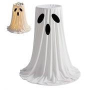 Halloween Decorations, Light-Up Ghost Candy Bowl Stand Large Ghost Decor Cute Trick or Treat Candy Holder, DIY Spooky Ghosts Crafts with LED Lights for Halloween Indoor Home Front Door Decor