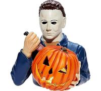 Halloween Decorations Light Up Michael Myers Statue Pumpkin, Horror Figures Movie Garden Gnomes, Scary Halloween Props Ornaments Accessories Gothic Horror Gifts for Party Home Living Room