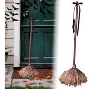 Halloween Decorations Moving Flying Animated Dancing Broomstick For Party Party Dress for Women plus Size (Khaki, 100cm)