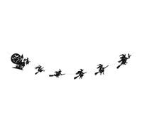 Halloween Decorations No DIY Witch Garland for Halloween Party Supplies Scary Halloween Mantle Hanging Decorations Garland for Vintage Halloween Decor Indoor